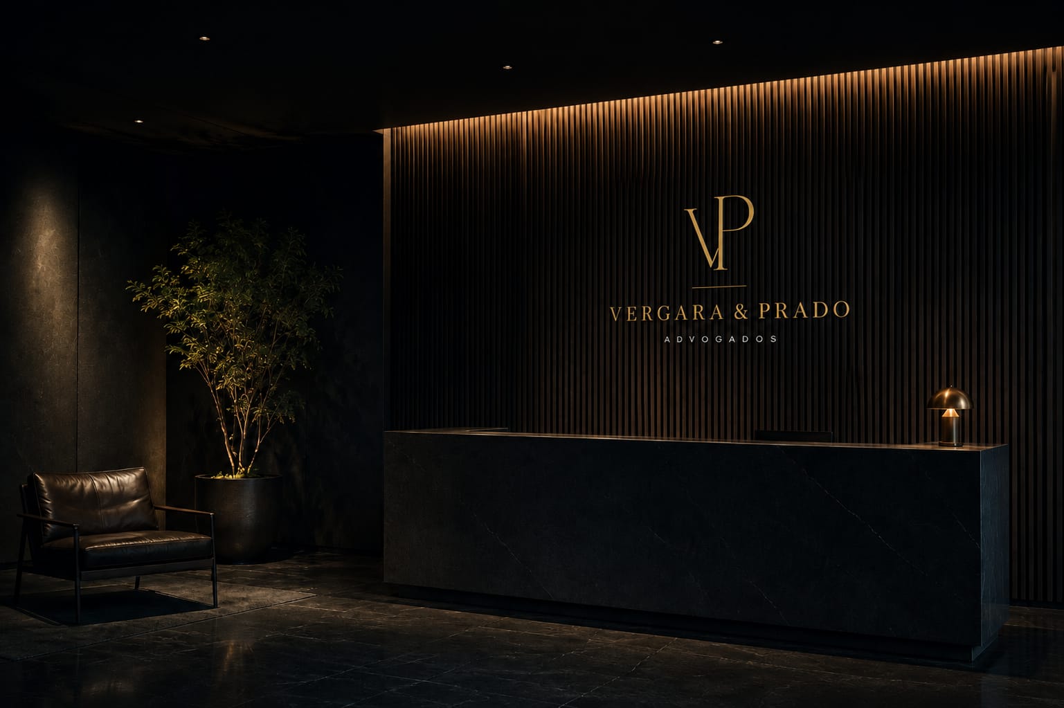 Recepção do escritório Vergara & Prado
